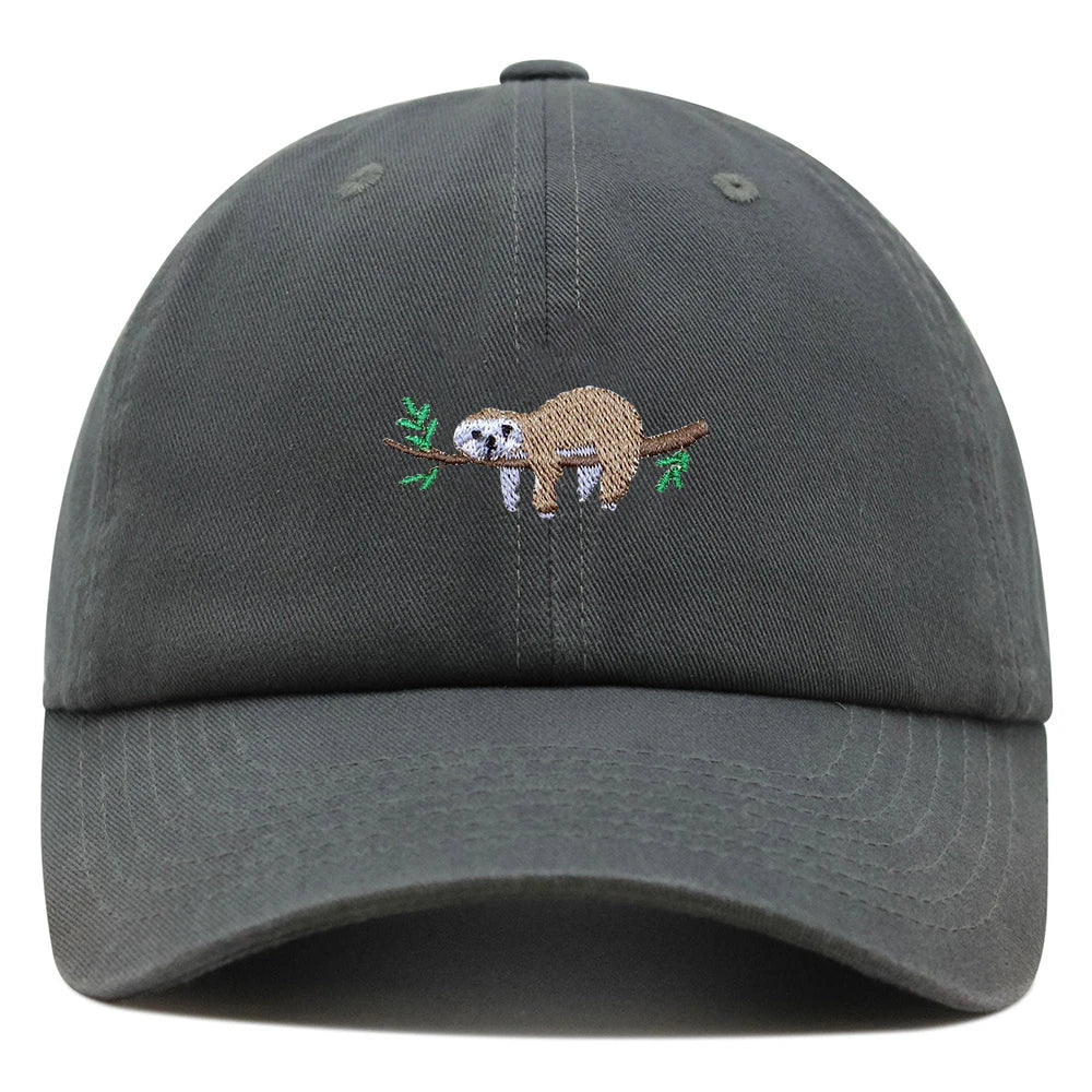 Cute Sloth Embroidered Dad Hat