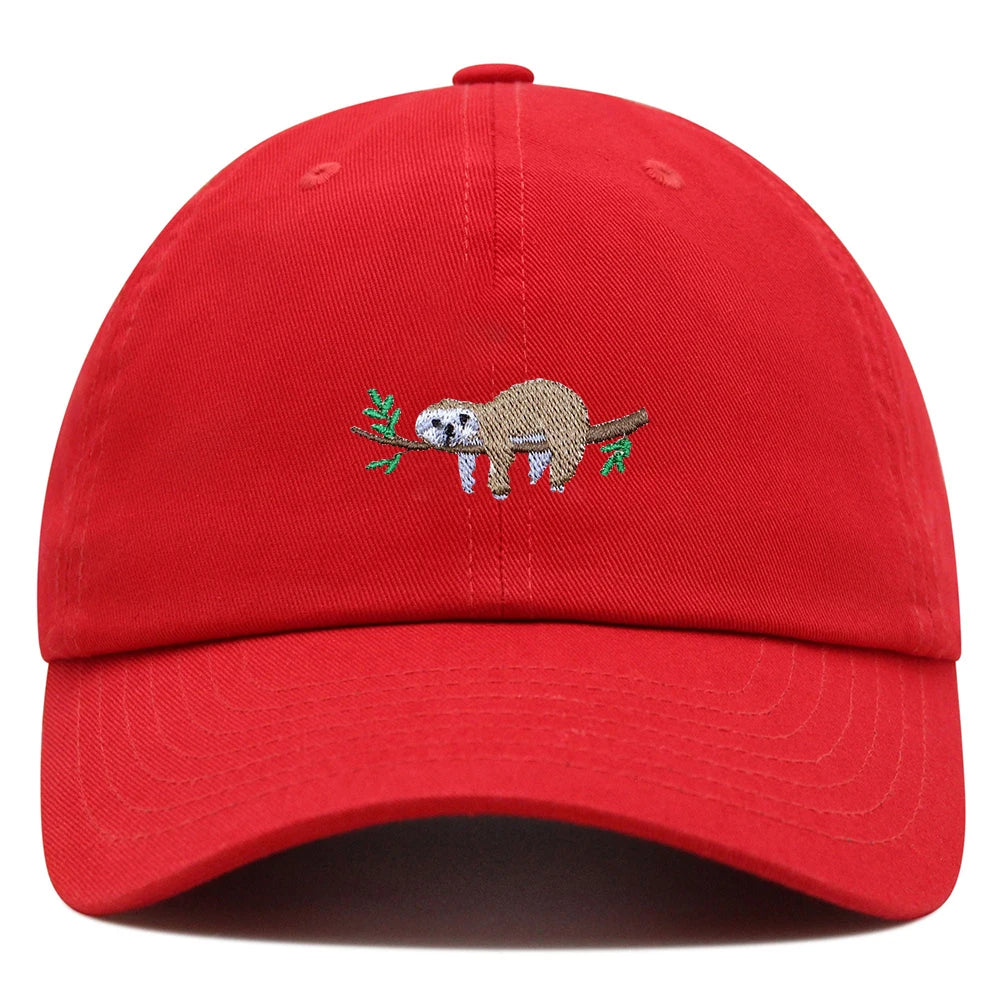 Cute Sloth Embroidered Dad Hat