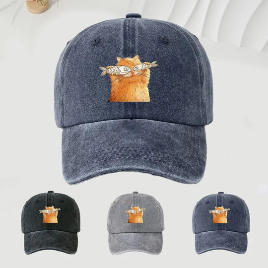 Cute Cat Print Baseball Cap