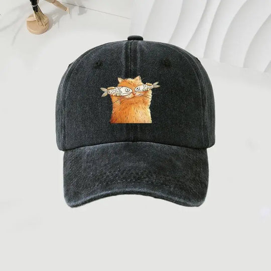 Cute Cat Print Baseball Cap