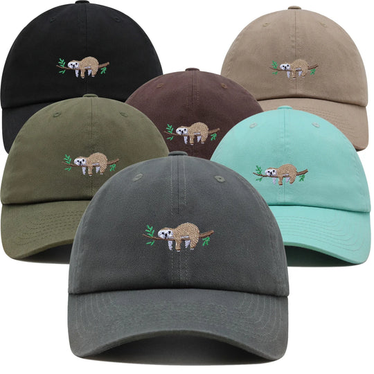 Cute Sloth Embroidered Dad Hat