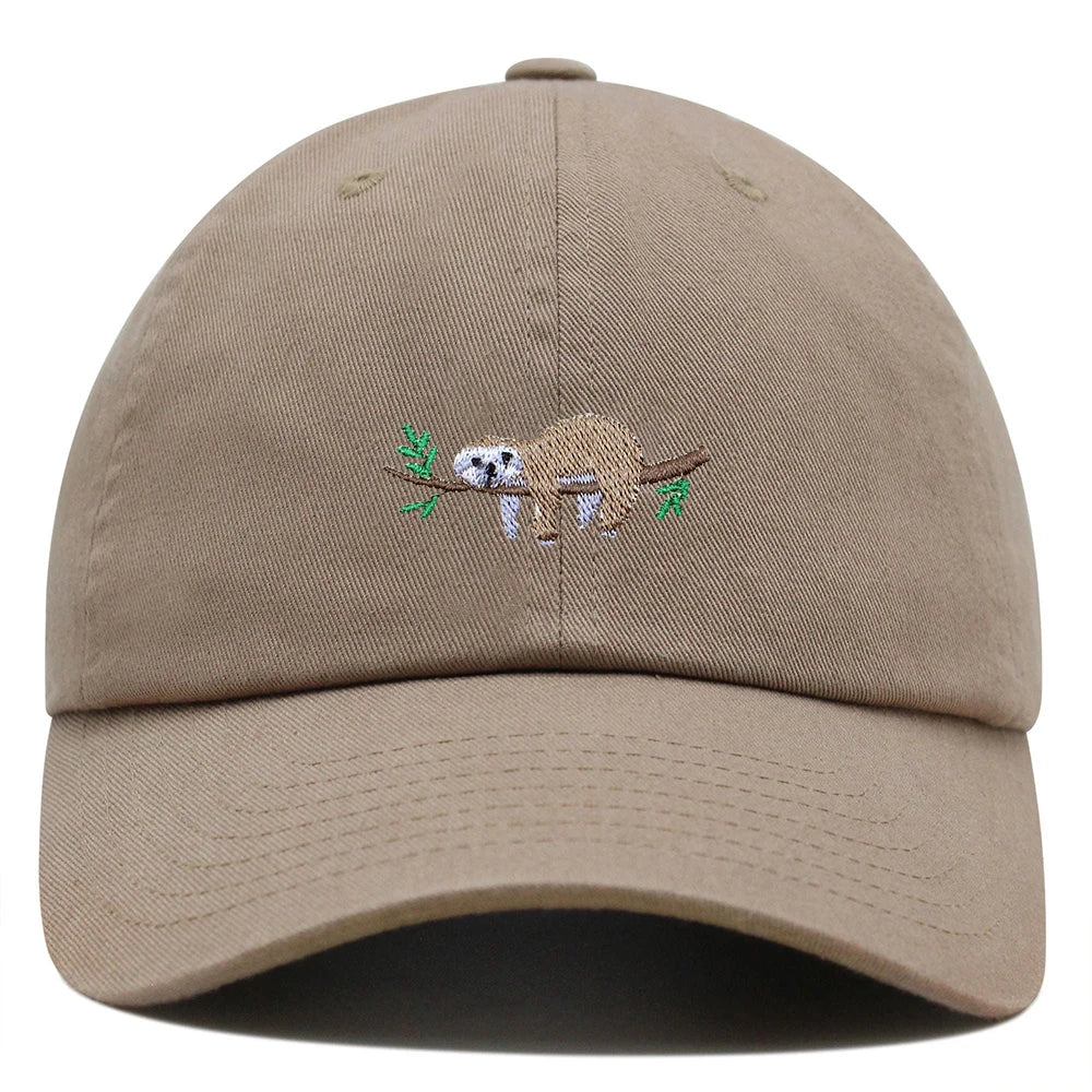 Cute Sloth Embroidered Dad Hat