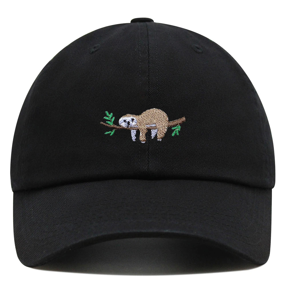 Cute Sloth Embroidered Dad Hat