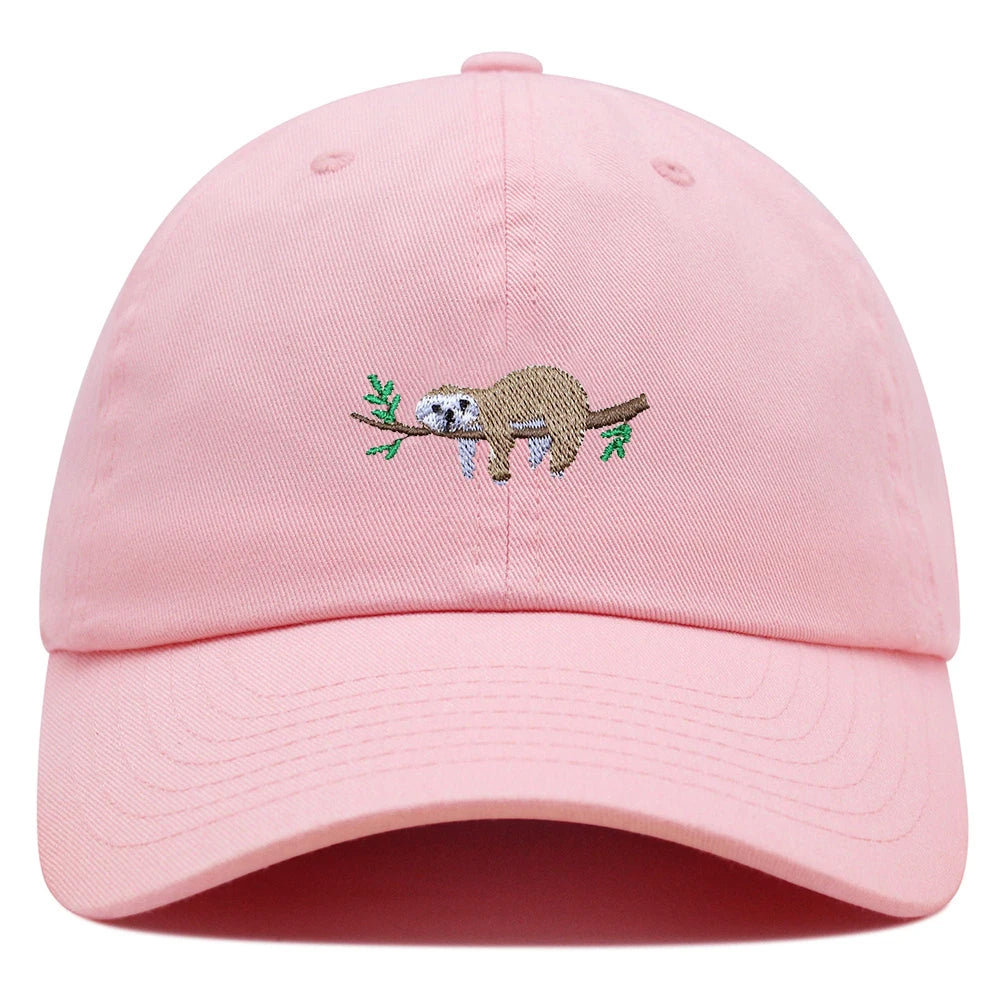 Cute Sloth Embroidered Dad Hat