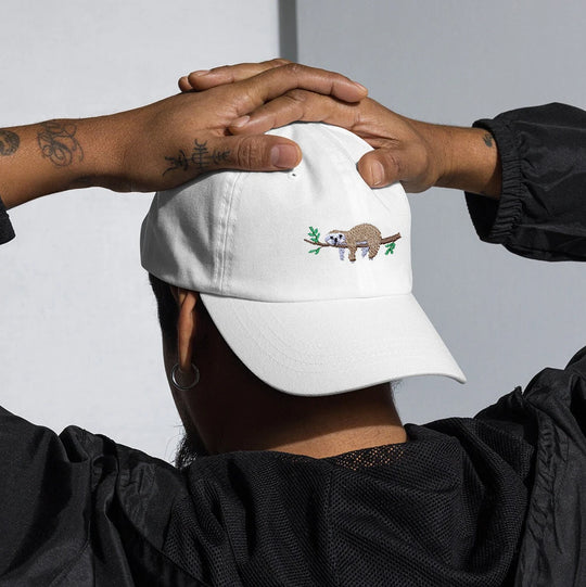 Cute Sloth Embroidered Dad Hat