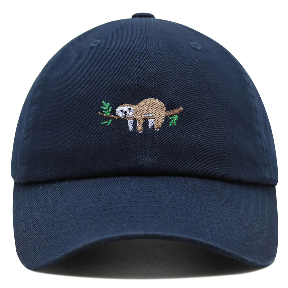 Cute Sloth Embroidered Dad Hat
