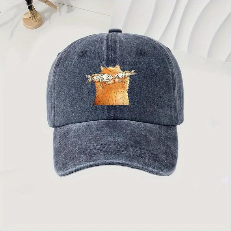 Cute Cat Print Baseball Cap
