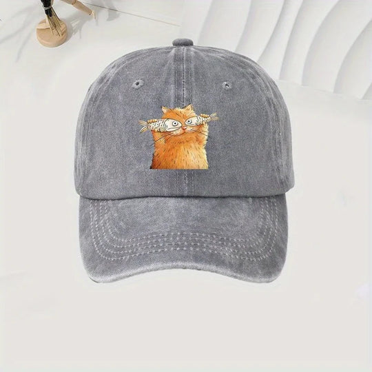 Cute Cat Print Baseball Cap