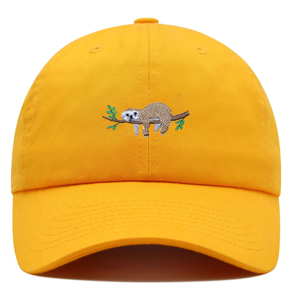 Cute Sloth Embroidered Dad Hat